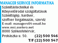   - Manager Service Informatika